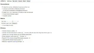 µMatrix screenshot