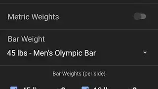 1 Rep Max Calculator and Log screenshot