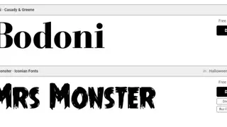 1001 Fonts screenshot