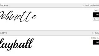 1001 Fonts screenshot