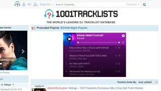 1001 Tracklists screenshot