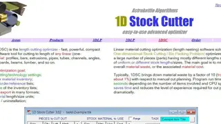 1D Stock Cutter screenshot
