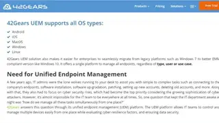 42Gears UEM screenshot