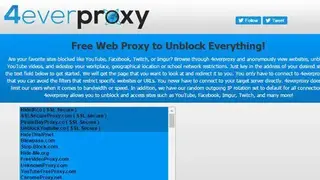 4everproxy Unblock YouTube screenshot