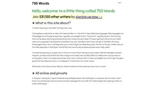 750 Words screenshot
