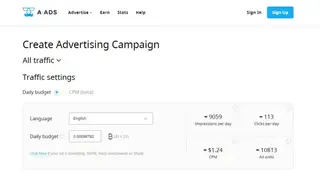 A-Ads screenshot