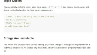 A Byte of Python screenshot