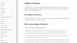 A Byte of Python screenshot
