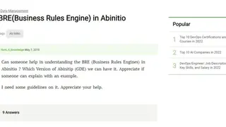 Ab Initio Business Rules Environment (BRE) and Express>It screenshot