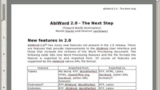 Abiword + Gnumeric + Dia (formerly GNOME Office) screenshot