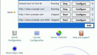 Abyss Web Server screenshot