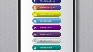 Account Delete for social application screenshot