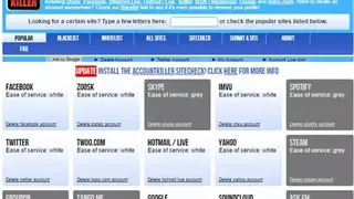 AccountKiller screenshot