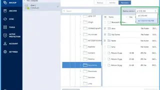 Acronis Backup and Recovery screenshot