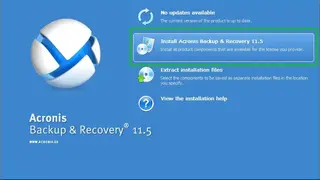 Acronis Backup and Recovery screenshot