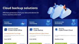 Acronis Cyber Backup screenshot