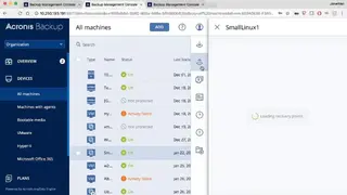 Acronis Cyber Backup screenshot