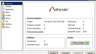 AdFender screenshot
