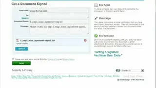 Adobe Cloud eSign screenshot