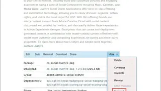Adobe Experience Manager Livefyre screenshot