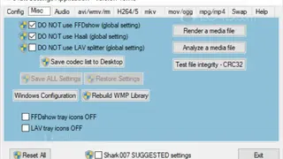ADVANCED Codecs for Windows screenshot