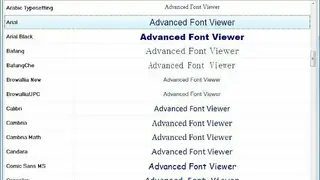 Advanced Font Viewer screenshot