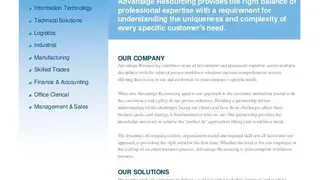 Advantage Resourcing screenshot