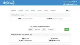 Affiliatly screenshot