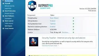 Agnitum Outpost Firewall screenshot