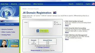 AI Domain Search screenshot