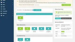 Akeeba screenshot