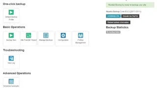 Akeeba screenshot