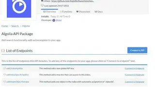 Algolia screenshot
