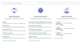Algolia screenshot