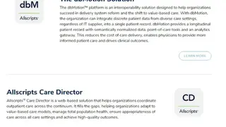 Allscripts Population Health Analytics screenshot