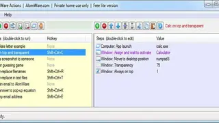 AlomWare Actions screenshot