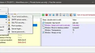 AlomWare Actions screenshot