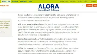 Alora Home Care Software screenshot