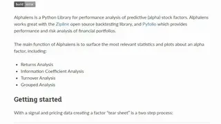 Alphalens screenshot