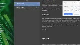 Alternote screenshot