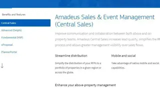 Amadeus Sales & Event Management screenshot
