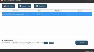 Amazing Free PDF Password Remover screenshot