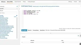 Amazon Athena screenshot