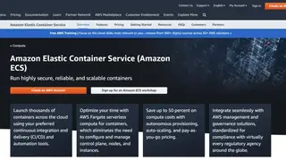 Amazon Elastic Container Service (Amazon ECS) screenshot