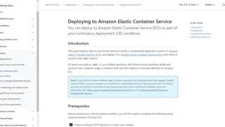 Amazon Elastic Container Service (Amazon ECS) screenshot