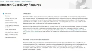 Amazon GuardDuty screenshot