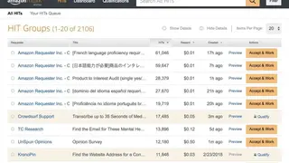 Amazon Mechanical Turk screenshot