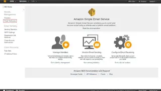 Amazon SES screenshot