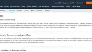 Amazon Textract screenshot