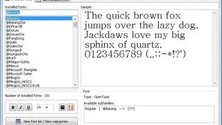 AMP Font Viewer screenshot